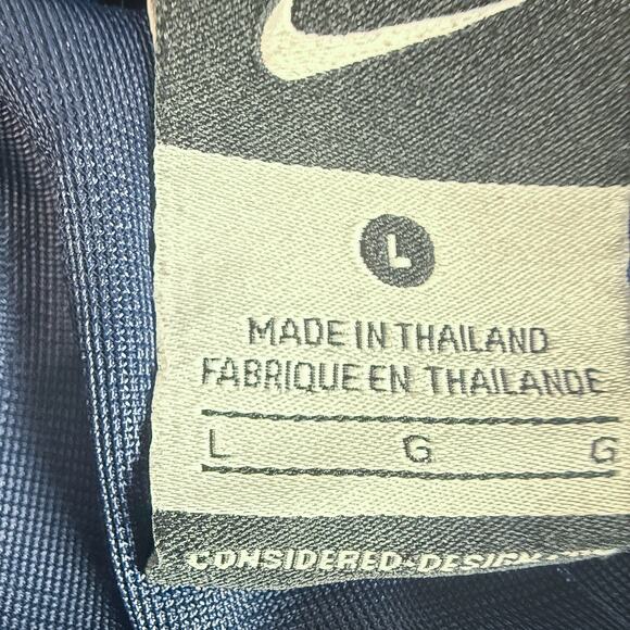 Nike Basketball Navy Blue Mesh Athletic Shorts Men’s Size L Swoosh Logo - Picture 3 of 6